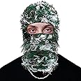 Distressed Balaclava Ski Mask Full Face Knitted Fuzzy Balaclava Yeat Shiesty Distress Mask for Men Women