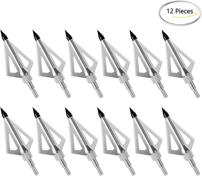 Razor Sharp 3 Blade Broadheads 100 Grain Hunting Arrowheads Crossbow