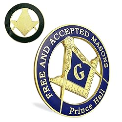 ASmileIndeep Masonic Prince Hall Car Emblem Round