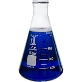 1000ml, Erlenmeyer Flask, Karter Scientific 213G22 (Single) | 3.3 Borosilicate Glass, Narrow Mouth