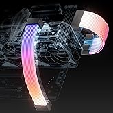 AsiaHorse ARGB PSU Cables Cover Kit, Aurora Addressable RGB Power Extension Cable Cover Kit for Motherboard and GPU PC Cables