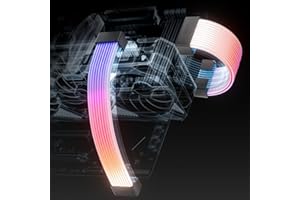 AsiaHorse Aurora Addressable RGB Power Extension Cable Kit for Motherboard and GPU PC Cables, 5V 3Pin ARGB Sync, Fit for 12+4