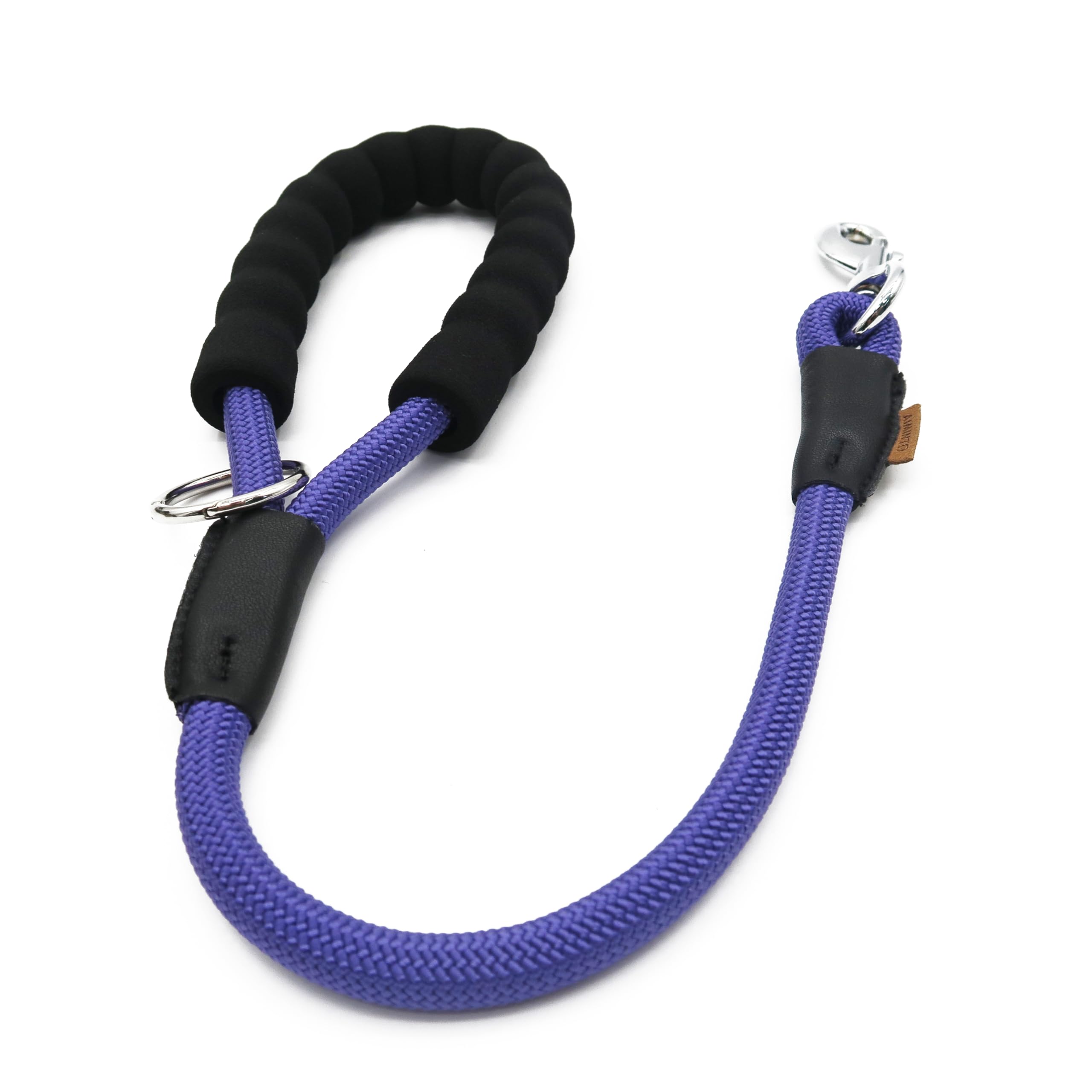Aiminto Dog Leash, Braided Rope Traction – Walking Training Lead for Medium/Large Dogs ((1/2") - 2FT, Purple)