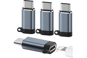 4Pack Lightning to USB C Adapter for Fast Charging & Data Transfer Compatible with iPhone 15/16/17 Pro/17 Pro Max,Charger Acc