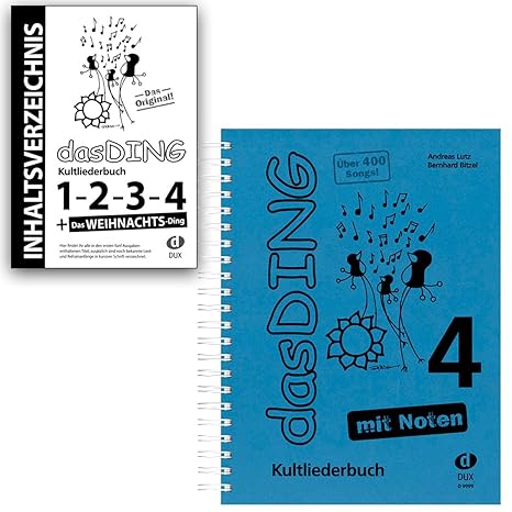 Das DING Band 4 mit Noten + Original Inhaltsverzeichnis - Bände:1-2 - 3-4 - Das Weihnachts-Ding - Verlag Edition Dux D9999 97
