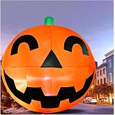 Giant 11.2Ft Halloween Inflatables Pumpkin Decorations, Extra Large Halloween Blow Up Yard Decorations with Built-in LED Lights for Indoor Outdoor Halloween Party Garden Holiday Decor，Commercial Use