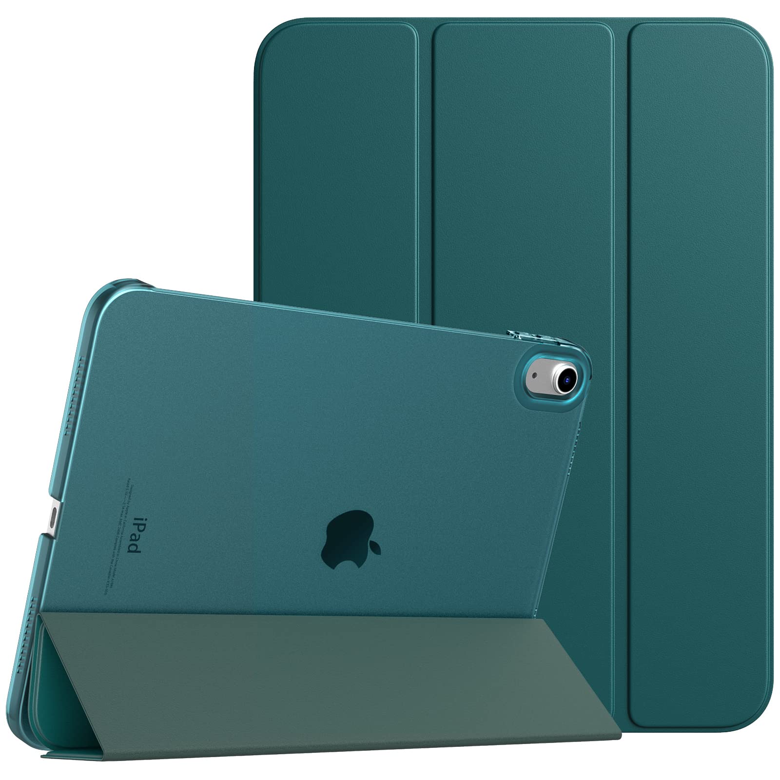 TiMOVO Case for iPad (A16) 11th Generation 11 Inch 2025/iPad 10th Generation 10.9 Inch 2022, Slim Stand Cover with Hard Translucent Back, Support Touch ID, Auto Wake/Sleep, Turquoise