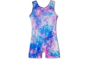 MYQFF Gymnastics Leotards for Girls Toddler Kids Dance Outfits Sparkle Tumbling Biketards Unitard Unicorn Mermaid