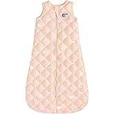 i-Heir Baby Sleep Sack 0-6 Months 1.5 TOG - 100% Cotton Quilted Wearable Blanket, Super Soft Infant Sleeping Sack with 2-Way Zipper, Cozy Baby Sleeping Bag for Newborns (Pink)