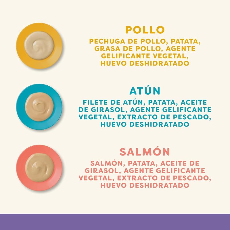 100 % Natural cremoso lickable sin Cereales Snack para Gatos y Gatitos, Pack Variedad, 32 × 15 g Sobres