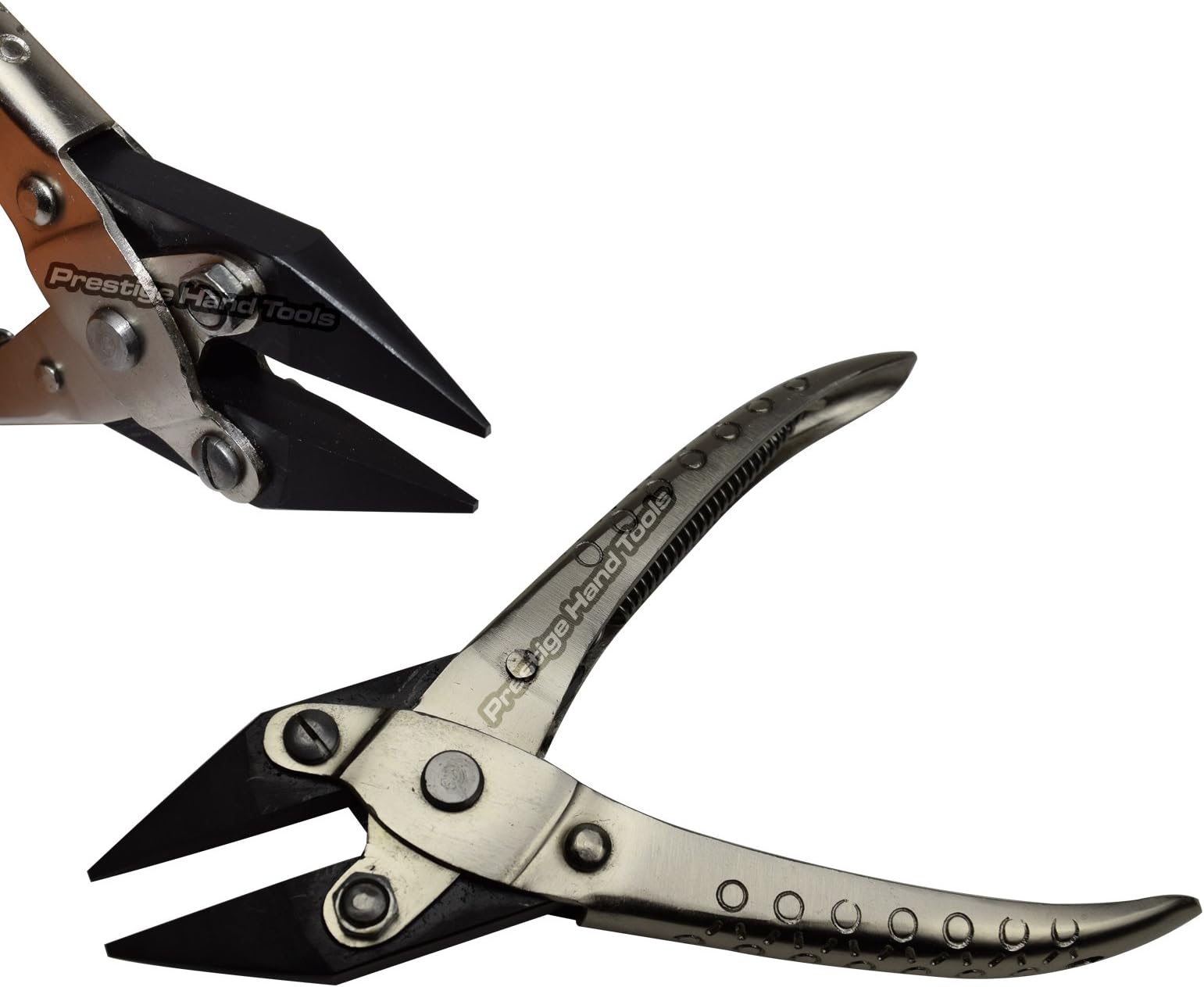 PTL® Parallel action Chain nose pliers Snipe Nose opticians Jewellery making tools spring Prestige 5.5"