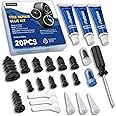 AUTOWN Tire Repair Glue Kit - Professional Rubber Cement with 10 Plugs & Tools for Car, Motorcycle, Truck Tire Puncture Repai