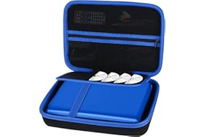 Lebakort Storage Case Compatible with DBPOWER 11.5" / Megatek 12.5“ / HDJUNTUNKOR 12" / SQQBZZ 11.5" / ieGeek 11.5" / WONNIE 12" Portable DVD Player (Black+ Sky Blue Case)