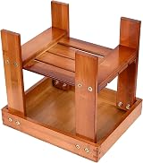 Malloom Bamboo 2-Tier Bedside Step Stool with Storage - Portable & Sturdy view 5