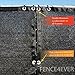 Fence4ever 5'x50' 5ft Tall Black Fence Privacy Screen Windscreen Shade Cover Mesh Fabric (Aluminum Grommets) Home, Court, or Construction