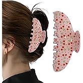 1PCS Cherry Hair Clips Red Cherry Claws Big Pink Hair Clip for Women Girls Acrylic Strong Hold Jaw Claws Cherry Hair Accessories for Thick Thin Summer Trendy Barrettes for Vacation Fruit Hairpins