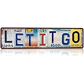CHCdecor Vintage Let It Go Street Sign Wall Decor Metal Tin Signs for Bar Home Bedroom Garage,16x4 Inch Aluminium