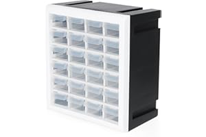 Gonice Craft Cabinet Organizer, 24 Drawer Plastic Parts Cabinet, Tool Storage Box for Screws, Nuts and Small Parts