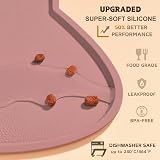 Septillar Cat Food Mat Silicone Non Slip Waterproof 44x25 Coral Pink view 3