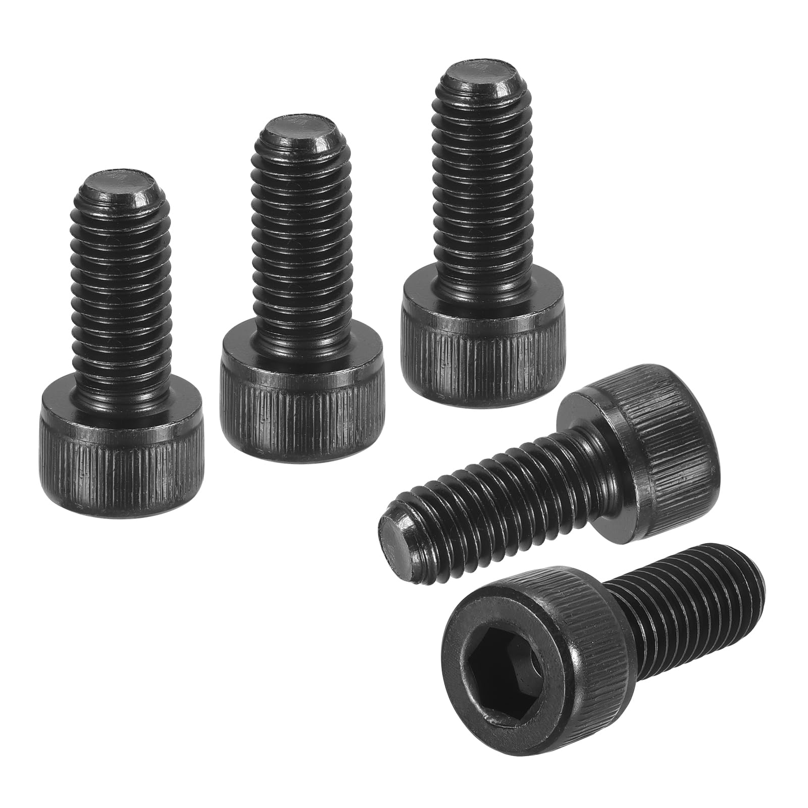 DTGN M8-1.25x18 Socket Head Cap Screws Bolts - 20Pack - Good for Road Bicycle, Mountain Bike, Auto, Motorcycle - Carbon Steel Hex Head Metric Screws, Black