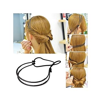 Amazon Com Woman Hair Accessories Magic Hair Curls Bun Double