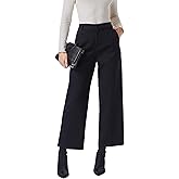 heipeiwa Women's Wool Blend Winter Pants Warm High Waist Dress Work Business Casual Slacks Pant