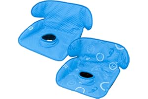 THINK GOOD TOTS Blue Piddle Pad 2-Pack – Waterproof Car Seat & Stroller Protector for Potty Training Toddlers & Babies, Machine Washable, Anti-Slip Backing, Universal Fit
