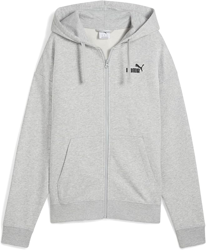 ESS Small No. 1 Logo Comfort Full-Zip Hoodie TR, Sweat à Capuche Fille, Light Gray Heather, M — photo 1 sur 8