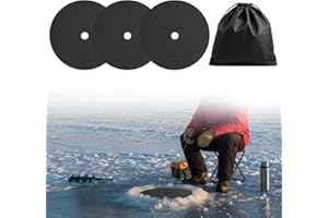 Fabflame 3 Pcs Ice Fishing Hole Covers,12 Inch Ice Fishing Hole Insulator Covers,0.6 Inch Thickness Ice Fishing Safety Hole Cover Lids for Winter Fishing Accessories