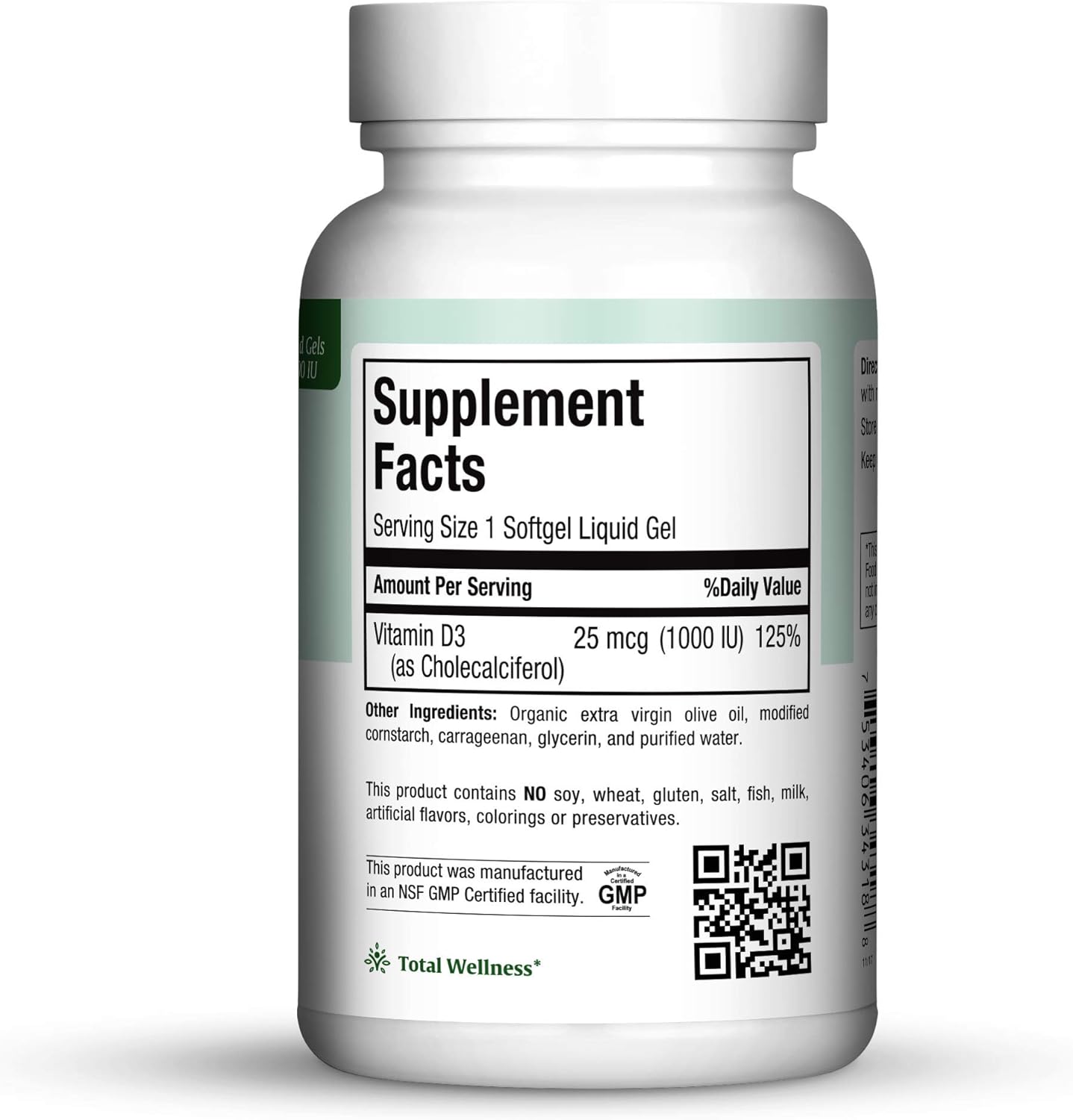 Maxi Health D3 1000 Liquid Gels Natural Vitamin D3 Nutrition Supplement 180 Capsules