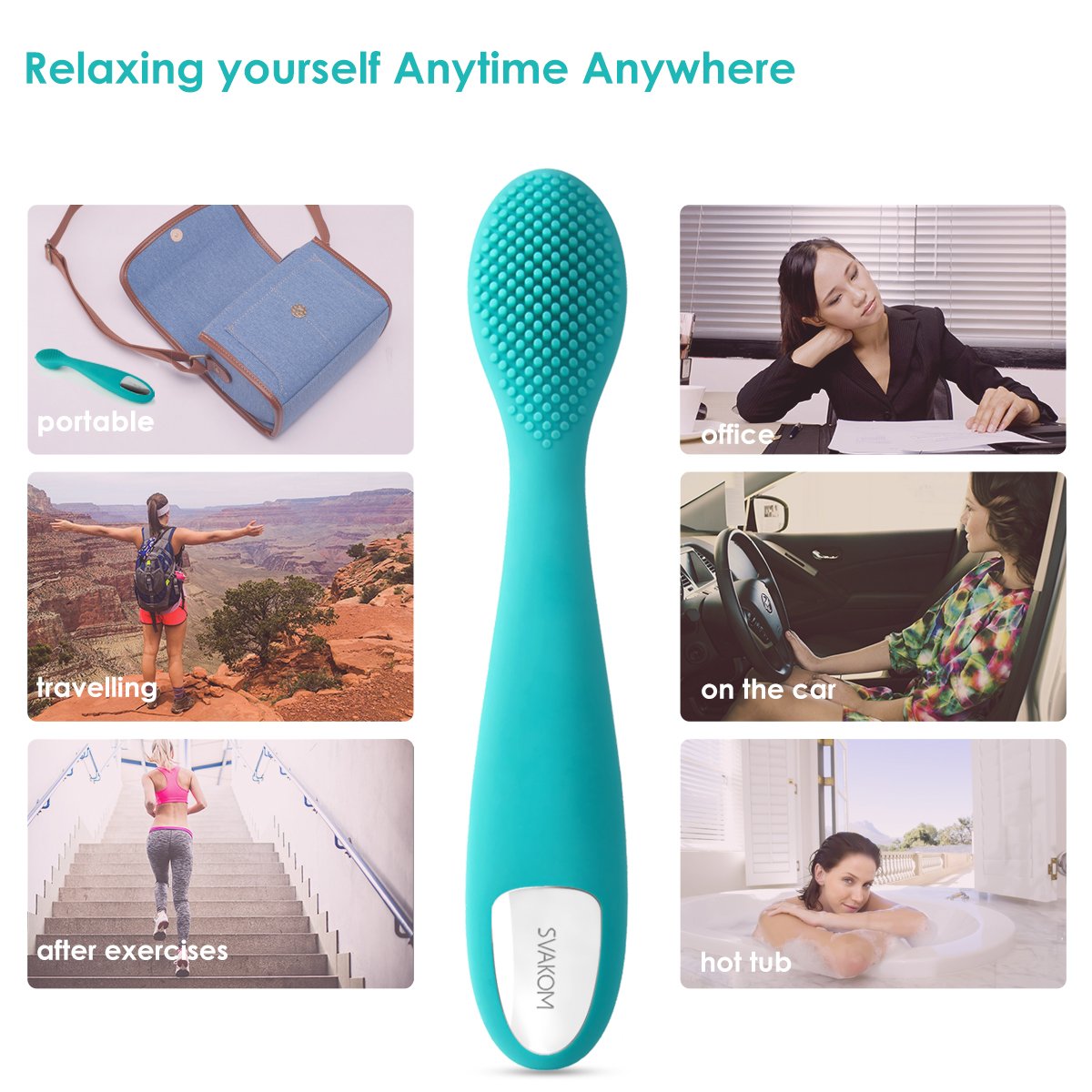 SVAKOM Nina Silikon Auflegevibrator mit super starke Vibration Vibratoren 5 Vibrationsprogramme wiederaufladbares Sexspielzeug Wasserdicht