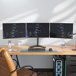 WALI Triple Monitor Stand, Free Standing Three LCD