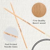 KnitPro Basix Beech Fixed Circular Needles 40in 2.50mm view 2