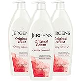 Jergens Original Scent Dry Skin Body Lotion, Hand and Body Moisturizer, Cherry Almond Essence, Dermatologist Tested, 21 Oz, Pack of 3