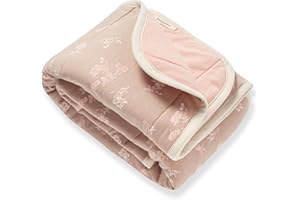 Burt's Bees Baby Reversible Blanket, Nursery, Stroller & Tummy-Time Organic Jersey Cotton Quilted Infant & Toddler Bedding