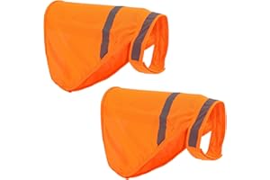 2pcs Dog Hunting Reflective Vests, Small Size High Visibility Bright Orange Vis Dog Safety Vests Suitable Security Jacket for