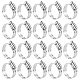 LOKMAN 20 Pack Stainless Steel Hose Clamp