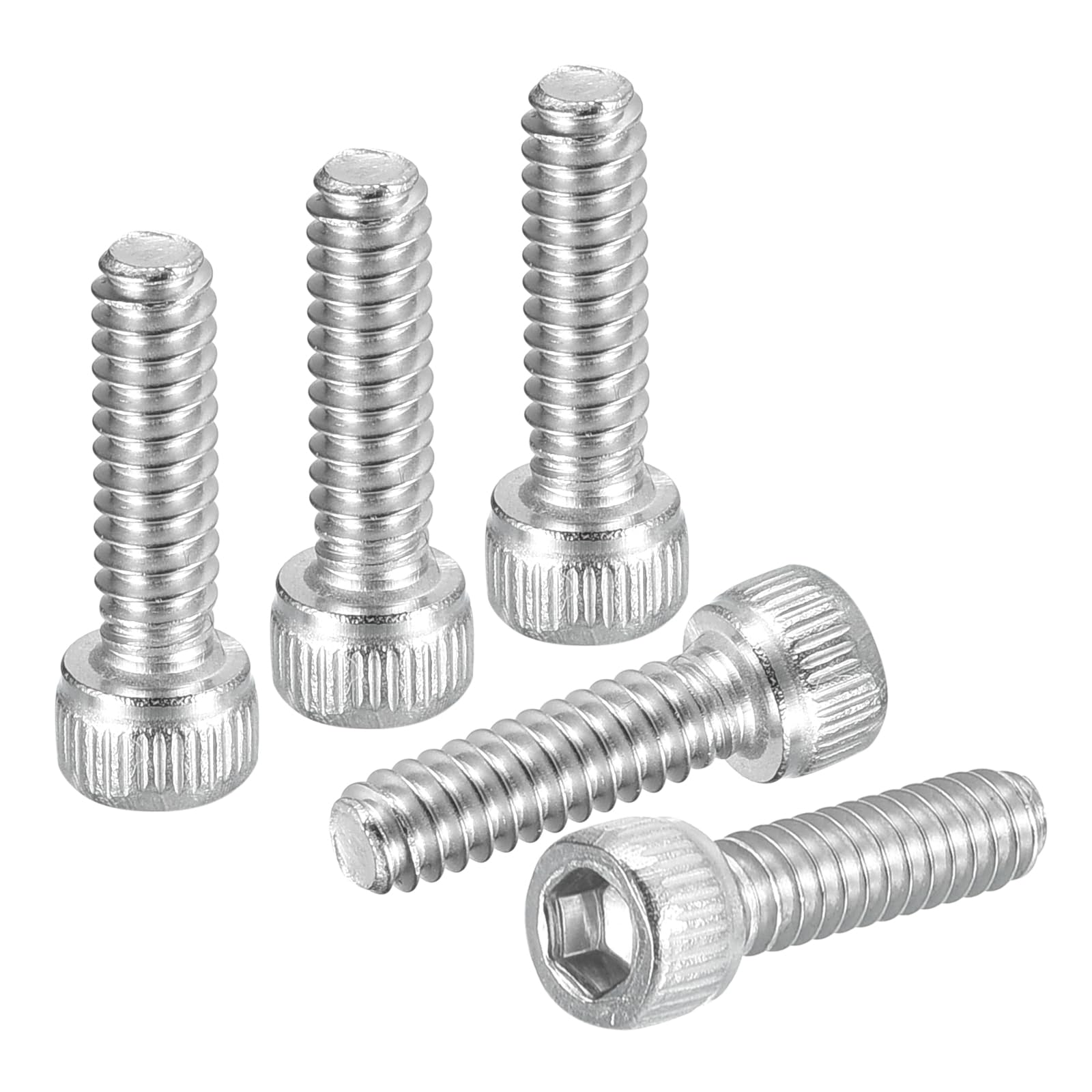 DTGN #6-32x1/2" Socket Head Cap Screws Bolts - 100Pack - Good for Road Bicycle, Mountain Bike, Auto, Motorcycle - 304 Stainless Steel Hex Head Metric Screws - Silver