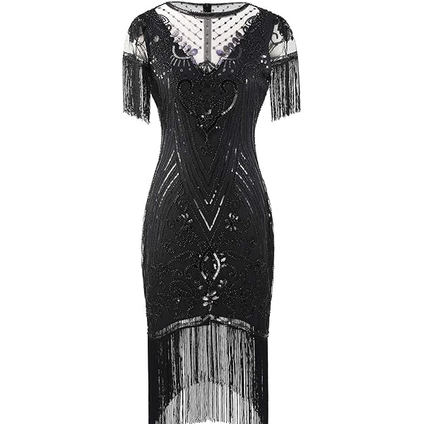 fairy couple flapper dress Plus Size Downtown Doll Flapper Dress – Johnnie Brocks main image 1