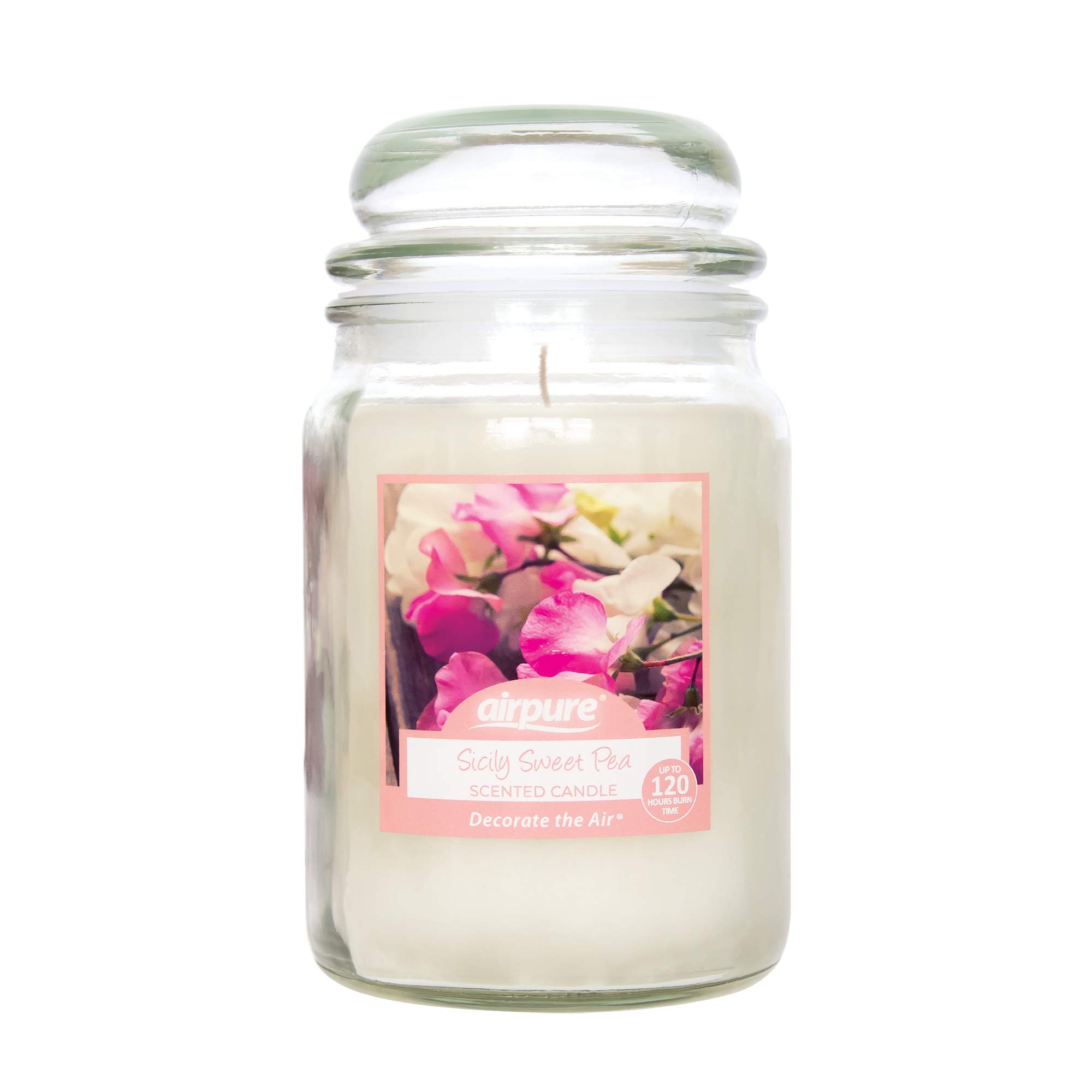 airpure Large Candle Scented, Apple Cinnamon Fragrance, 18oz Jar, 120 Hour Ornamental Candles, Fill The Room with a Warm and Homey Fragrance, for The Bedroom, Bathroom, Family Room or Office — image 1