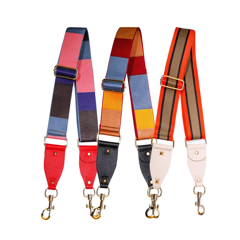 Umily 1 5large 35 53longueur Reglable Sac A Main Sac A Main Sangle Guitare Style Multicolore Toile Sangle De Remplacement Bandouliere Sangle Cabas Bagages