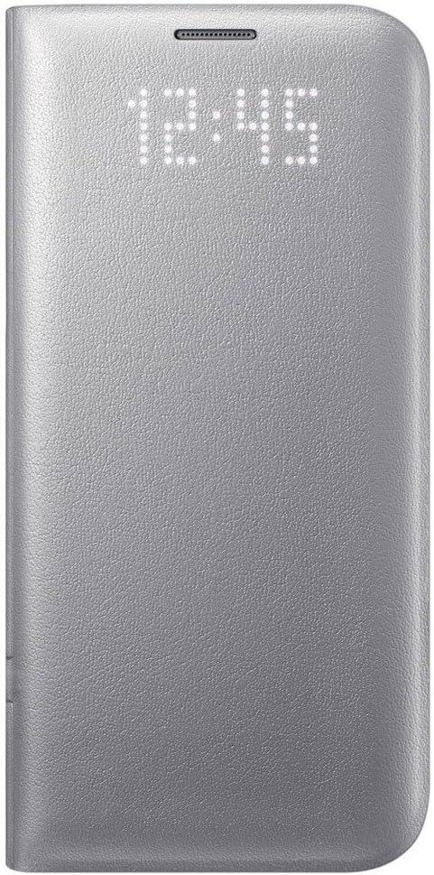 Samsung Galaxy S7 Edge LED Display Flip View Case Cover - Silver