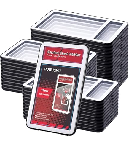 Amazon.com: binirin 25 PCS Graded Card Holder, Graded Card Case Storage  Slabs - TCG Display Case with Customizable Labels Position, Secure Buckles,  5.1x3.5x0.2 Inches