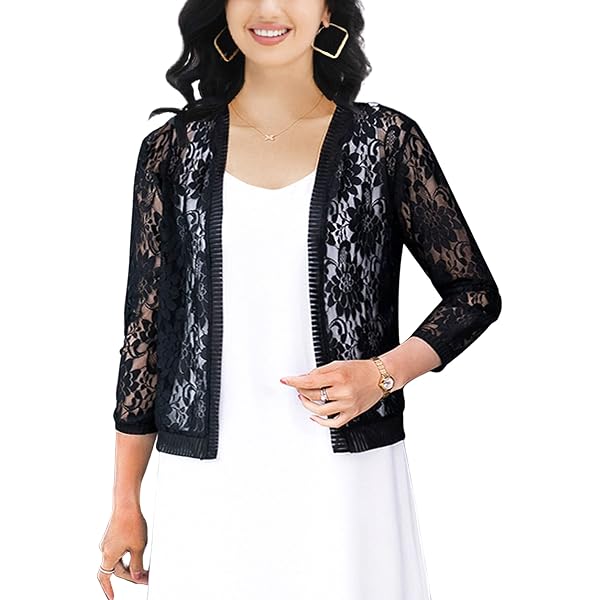 Star Vixen Coprispalle Bolero Donna Maniche 3/4 Scollo Profondo - Taglie Forti - Morbido E Setoso