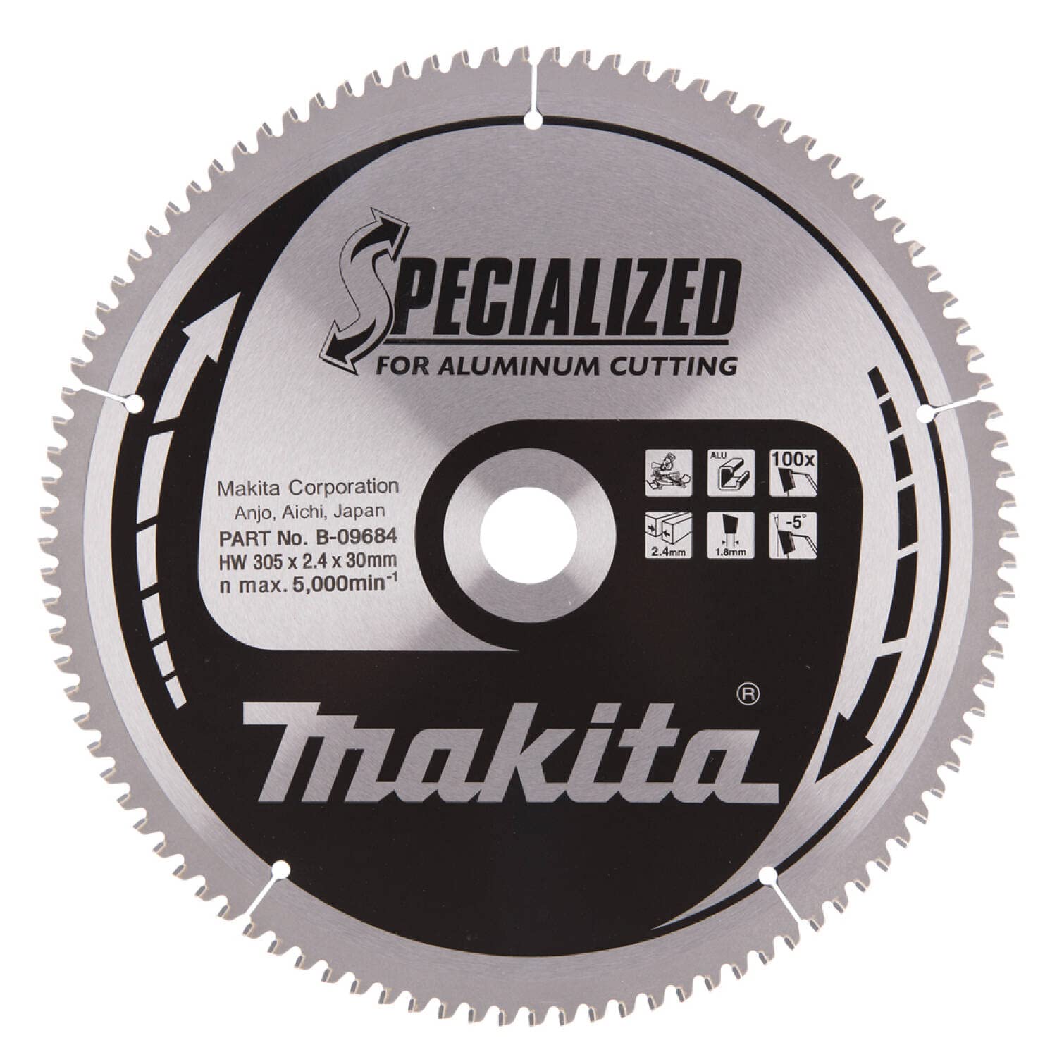 Makita B-33358 Specialized Aluminium Cutting Saw Blade 305x30x100T