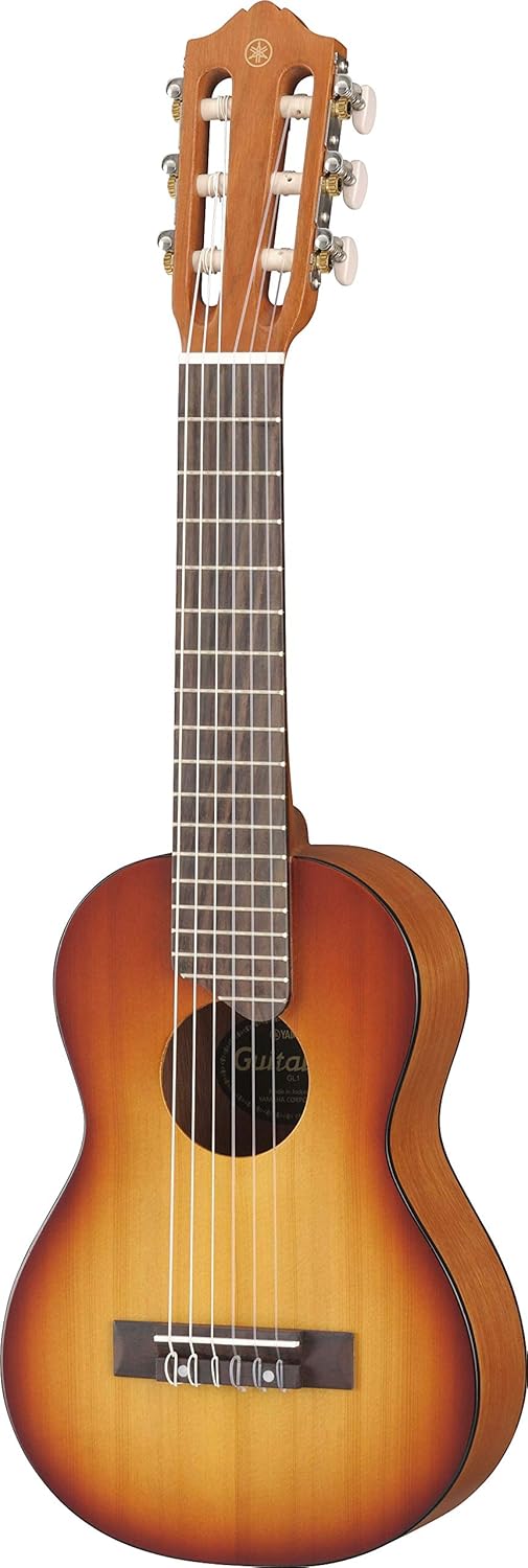 Yamaha Acoustic Guitalele, GL1 - A hybrid between guitar and ukulele (70 cm) with 6 Nylon Strings and Fitted Yamaha Gigbag - Tobacco Brown Sunburst