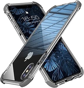 MATEPROX iPhone Xs Case iPhone X Case Clear Hybrid TPU Hard Cover with Thin Shockproof Bumper Protective Case for iPhone Xs/X 5.8'' (Gray)