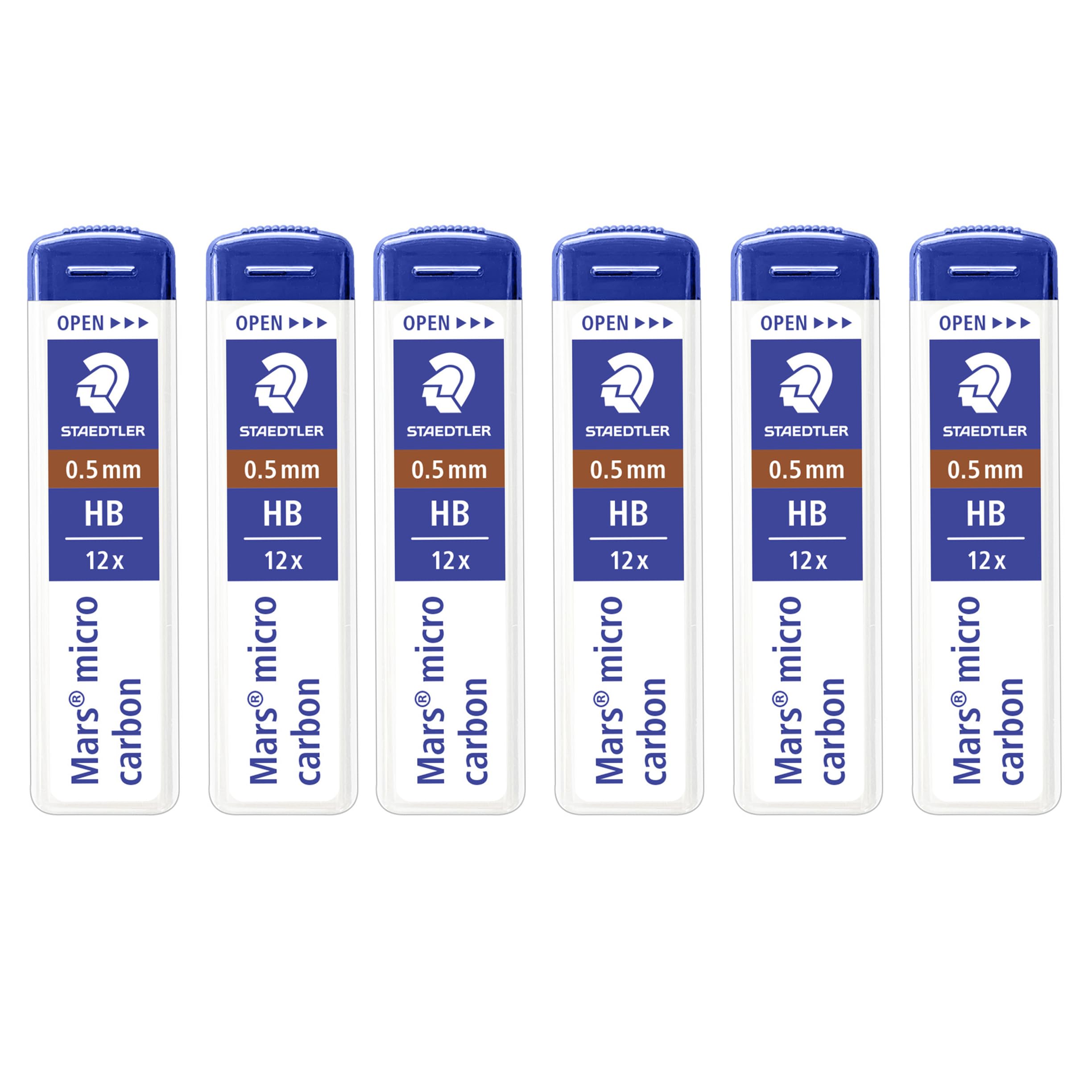STAEDTLER Mars Micro Carbon 250 0.5mm HB - Pencil Lead Refills (6)