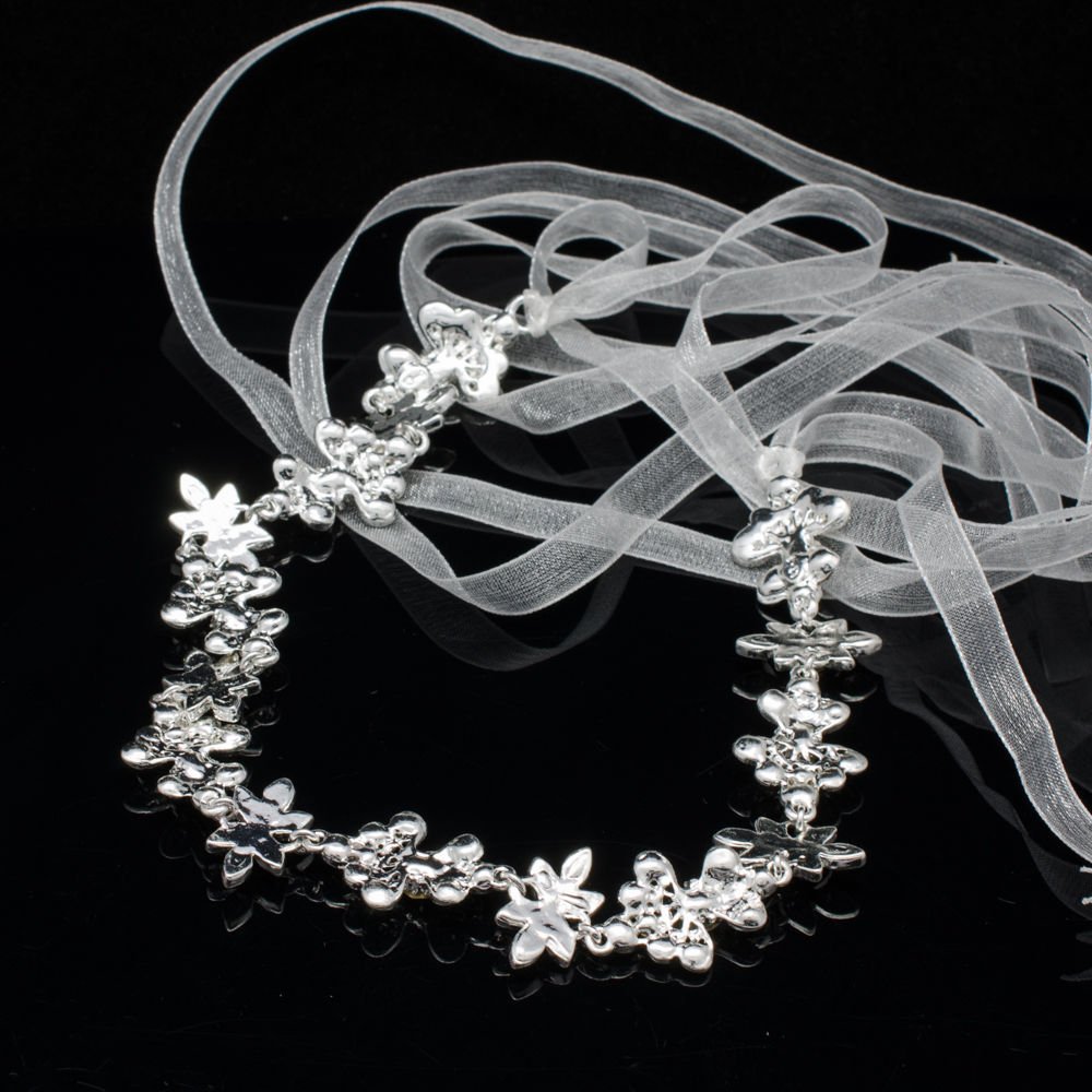 Buy Lace Crystals Rhinestone Girl Headband Hair Chains Bridal