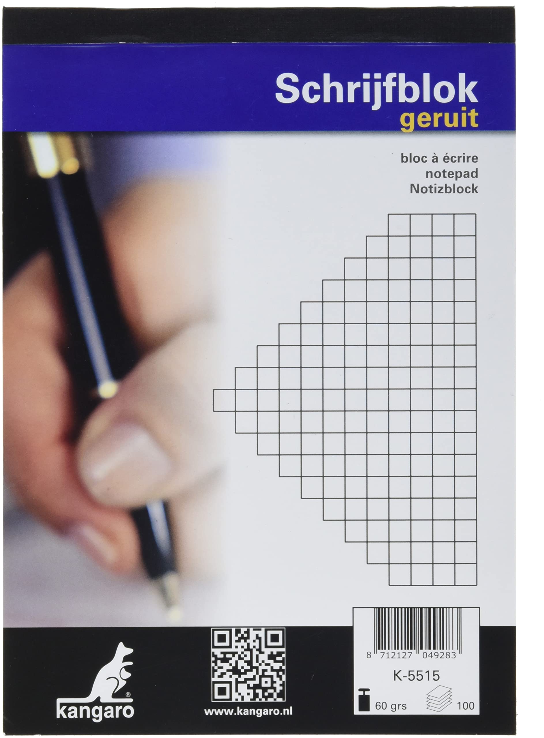 Kangaro Notepad A5 Squared 5 mm 60 g 100 Sheets